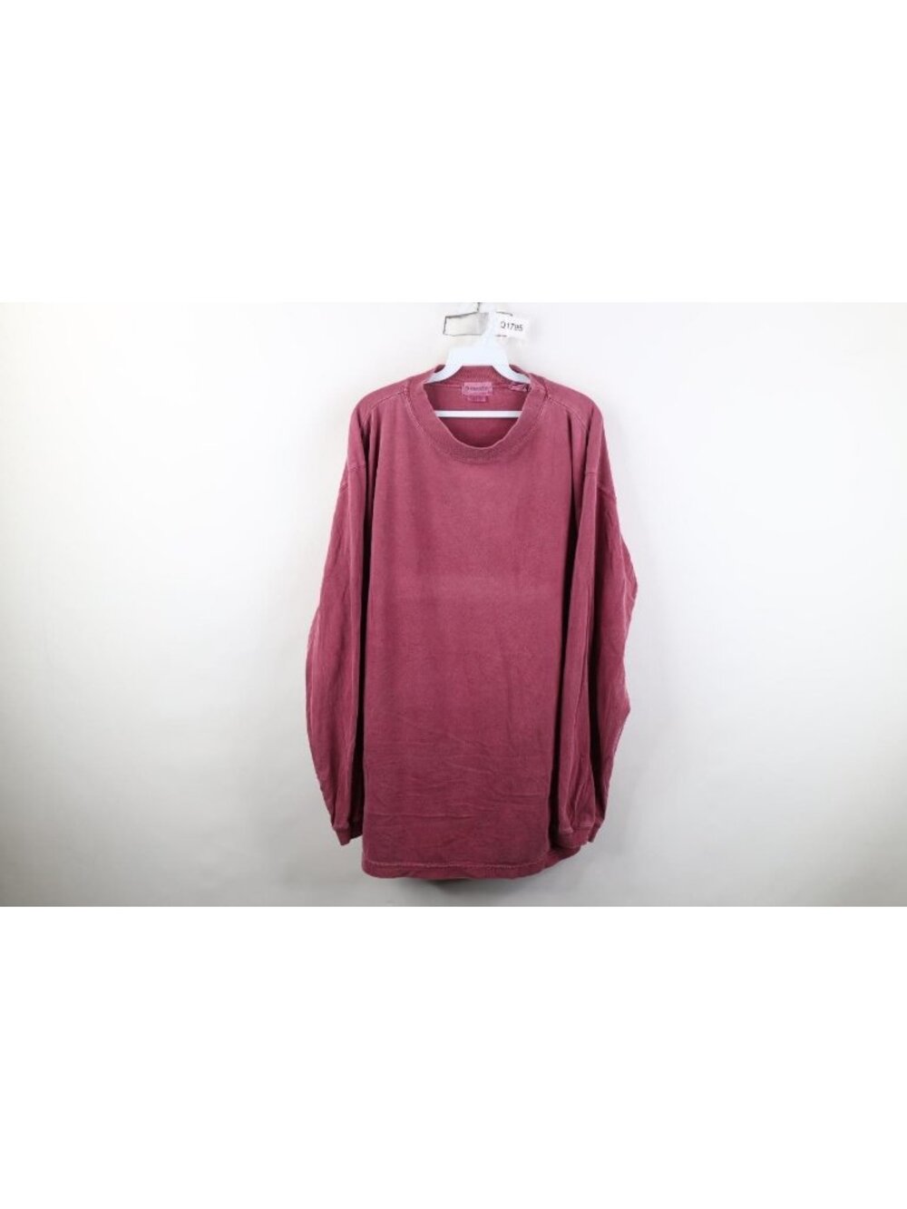 Vintage 90s Streetwear Mens Large Blank Stonewash Cotton Long Sleeve T-Shirt USA